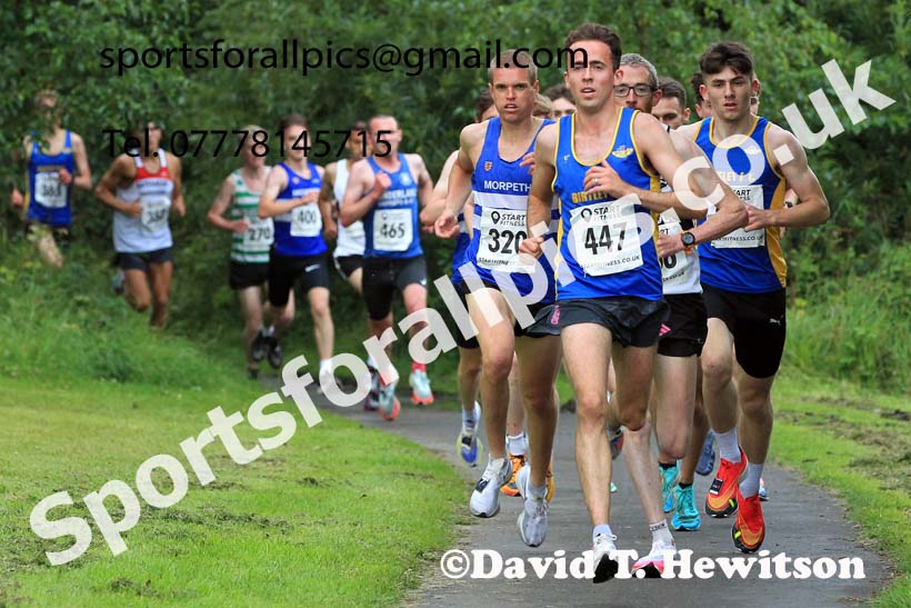 Snior mens 2023 Sunderland 5k Road Race, July 20th.  Photo: David T. Hewitson/Sports for All Pics
